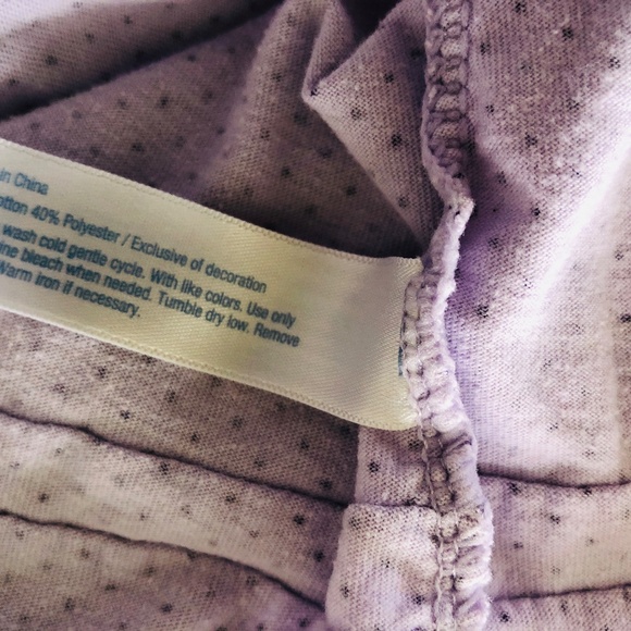 Nightgown Pullover Purple Polka Dot Short Sleeves CELESTIAL DREAMS - Picture 11 of 11